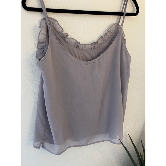 NWT MEESH Dusty Purple Ruffle Tank - Picture 3 of 3